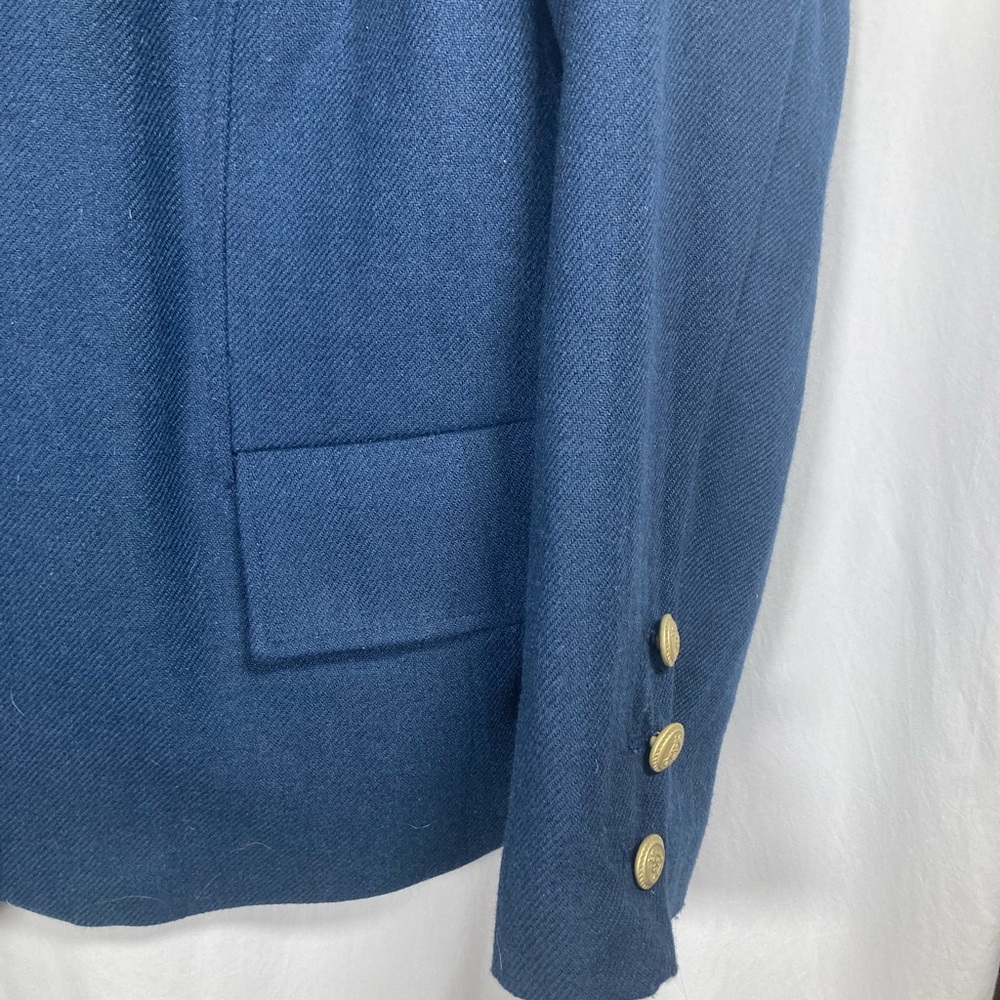 JG Hook Women's Navy Blazer with Gold Accents Preppy Library Chic - Picture 2 of 14